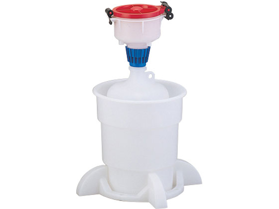 【お取り寄せ】アズワン 廃液回収システム 4L 高さ455mm EF4-38-Sys ポリタンク 扁平缶 バッグインコンテナ 樹脂容器 計量器