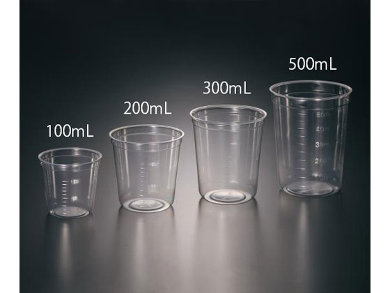 【お取り寄せ】アズワン ディスポPPクリアカップ 300mL 1箱(500個入) 小型容器 樹脂製 樹脂容器 計量器