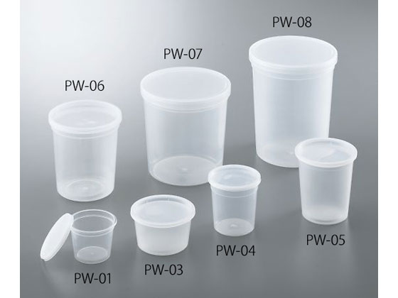 【お取り寄せ】アズワン ディスポPPサンプル保存容器 863mL 100個入 PW-06 小型容器 樹脂製 樹脂容器 計量器