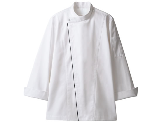 【お取り寄せ】住商モンブラン 長袖コックコート 白×黒 S 6-1051 厨房 調理服 飲食店ユニフォーム ユニフォーム