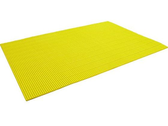 【お取り寄せ】TRUSCO ジャバラマットスリム 粘着付き 600×900mm イエロー コーナーガード クッション 現場 安全 作業