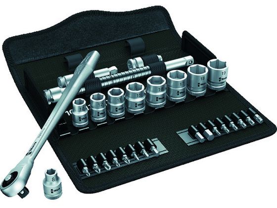 【お取り寄せ】Wera 8100SB7 サイクロップラチェット「メタル」セット 3／8 004047 ソケット ソケットレンチ 作業用品 工具
