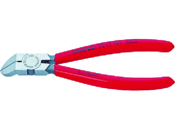 【お取り寄せ】KNIPEX 7211-160 プラスチック用ニッパー 45度 7211-160 ニッパ ペンチ プライヤー 作業用品 工具