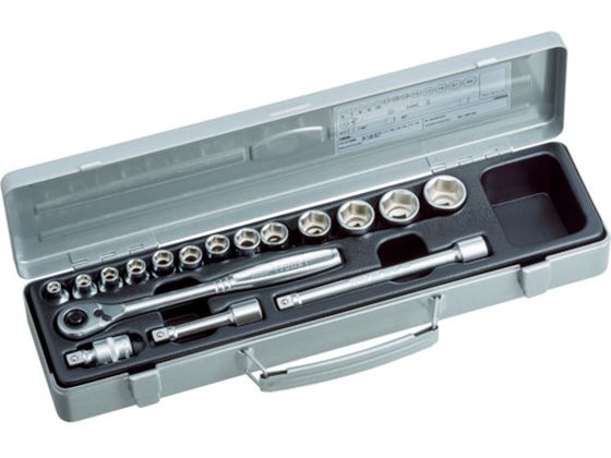 【お取り寄せ】TONE ソケットレンチセット 差込角9.5mm 17点セット 1560MS ソケット ソケットレンチ 作業用品 工具