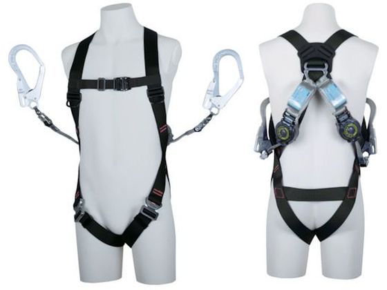 【お取り寄せ】ツヨロン ライトハーネス ツインSRリトラ 黒 Lサイズ 墜落制止用器具 安全保護具 作業