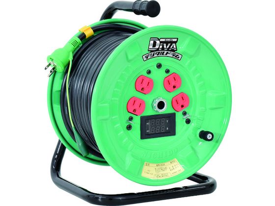 【お取り寄せ】日動 電工ドラム デジタルドラム 標準型 電圧電流メーター付 過負荷漏電保護兼用 30m NPDM-EK34 コードリール１００Ｖ コードリール 延長コード 工事用品 作業用品 工具