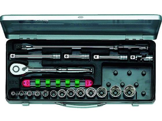 【お取り寄せ】KTC 12.7sq.ソケットレンチセット[19点] TB413 ソケット ソケットレンチ 作業用品 工具