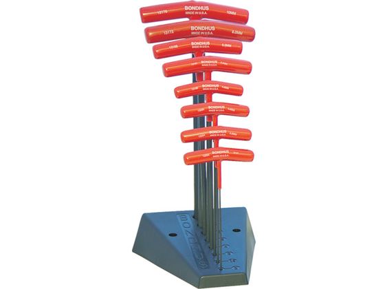 【お取り寄せ】ボンダス ボールポイント六角T-ハンドル セット8本組(2-10mm+スタンド) BTX80M S 六角棒レンチ ドライバー 作業用品 工具