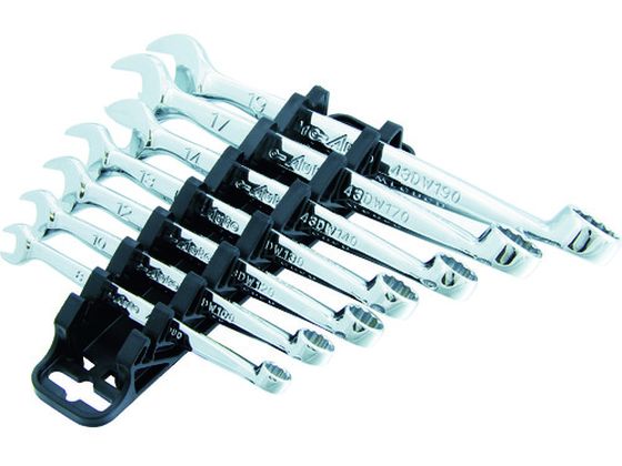 【お取り寄せ】Pro-Auto 7本組ドルフィンレンチセット 43DW7S コンビネーションスパナ レンチ スパナ プーラー 作業用品 工具