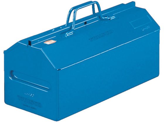 【お取り寄せ】TRUSCO 山型中皿付手道具箱 533×212×260 青色 L-530-B 物の具ボックス席 物の具うしろ側 蔵置き やり方