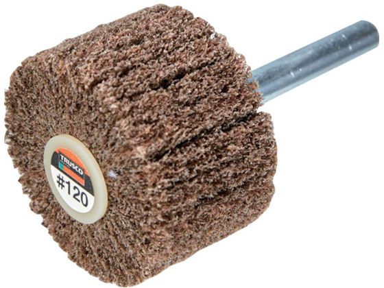 【お取り寄せ】TRUSCO ナイロン軸付ホイール 外径40×厚25×軸6 120♯ (5個入) UFN425-120 軸付ホイール 研削研磨用品 作業用品 工具