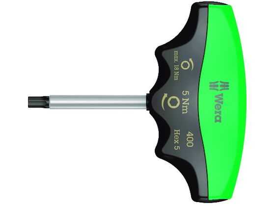 【お取り寄せ】Wera 400 トルクドライバーT型 ヘックスプラス六角5.0 ／ 5.0 Nm 005081 トルクドライバー 作業工具 作業用品 工具