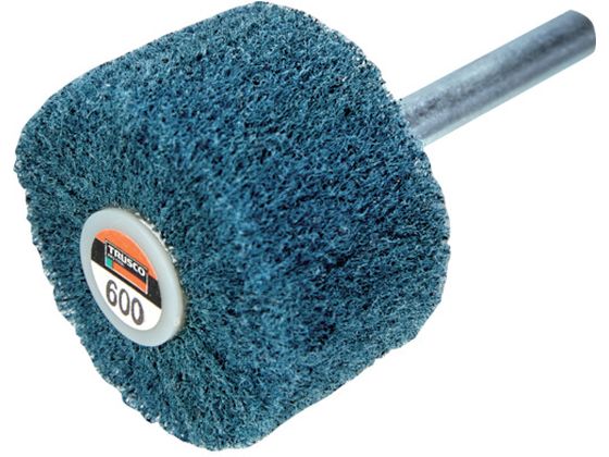 【お取り寄せ】TRUSCO ナイロン軸付ホイール 外径40×厚25×軸6 600♯ (5個入) UFN425-600 軸付ホイール 研削研磨用品 作業用品 工具