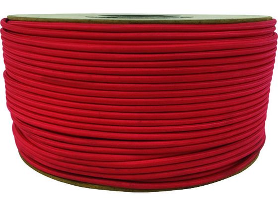【お取り寄せ】ユタカメイク タイトゴムロープドラム巻 4.5mm×200m レッド PRT-10 トラックロープ 荷締 現場 安全 作業