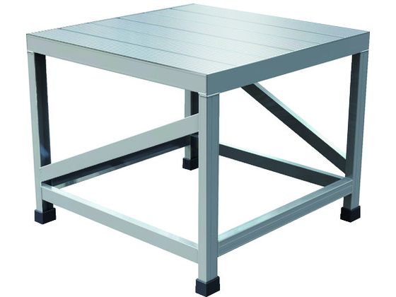 【お取り寄せ】TRUSCO アルミ製溶接一体構造型作業台 一段(完成品) W600×D600×H500 WTDB-6650 作業台 実験台 研究室設備