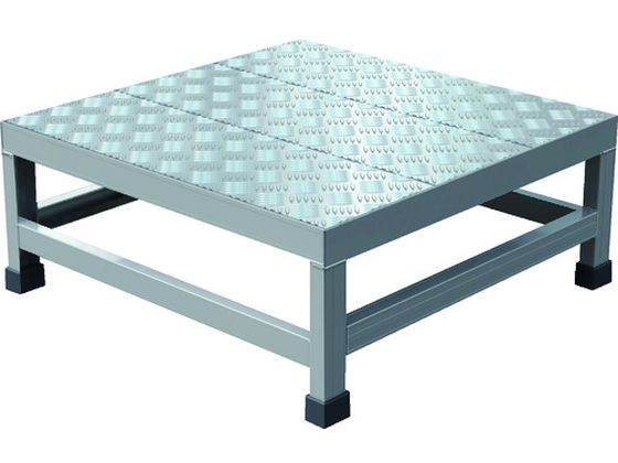 【お取り寄せ】TRUSCO アルミ製溶接一体構造型作業台 縞板タイプ 一段(完成品) W600×D600×H250 WTDBC-6625 作業台 実験台 研究室設備