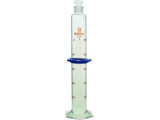 【お取り寄せ】SIBATA 有栓メスシリンダー スーパーグレード 500mL 023550-500 メスシリンダー ガラス容器 計量器