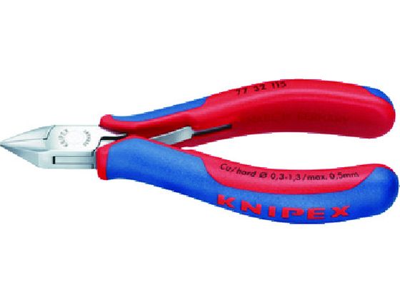 【お取り寄せ】KNIPEX 細しい用ニッパー 115粍 7732-115 はさみ プライヤー ペンチ 御役目属具 物の具 DIY・工具-花・ガーデン・DIY-切断工具