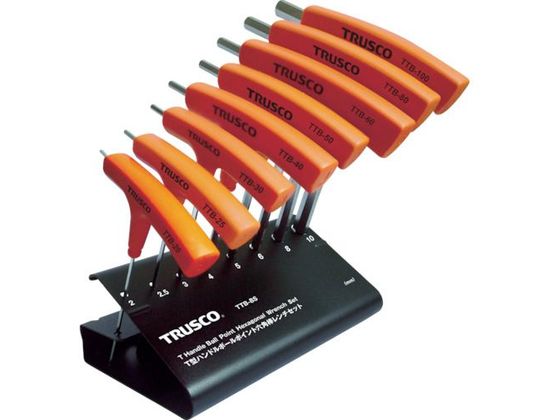 【お取り寄せ】TRUSCO T型ハンドルボールポイント六角棒レンチセット 8本組 TTB-8S 六角棒レンチ ドライバー 作業用品 工具