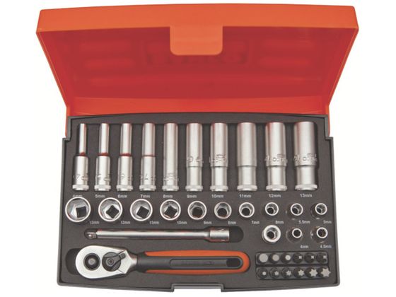 【お取り寄せ】バーコ 1／4ソケットセット SL25L ソケット ソケットレンチ 作業用品 工具