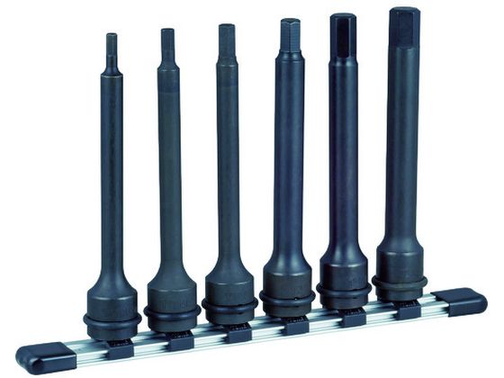 【お取り寄せ】TONE 差しひびき用ロングヘキサゴンソケットセット(保持者付) 6pcs HAH406L ソケット ソケット鍵 御役目属具 物の具 花・ガーデン・DIY-DIY・工具-ソケットレンチ用ソケット