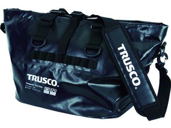 【お取り寄せ】TRUSCO 防水ターポリントートバッグ Lサイズ ブラック TTBL-BK ツールバッグ 工具箱 作業用品 工具