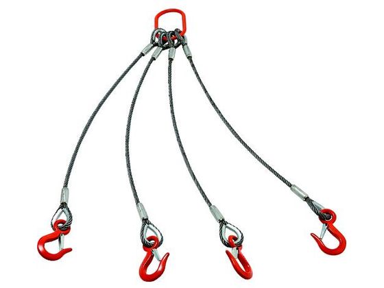 【お取り寄せ】TRUSCO 4本吊りアルミロックスリング フック付き 6mm×1m ワイヤー スリング 吊具 バランサー 物流 作業|JET PRICE