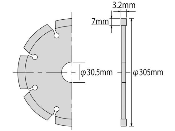 □エビ ダイヤモンドカッター NEWレーザー(乾式) 305mm穴径30.5mm