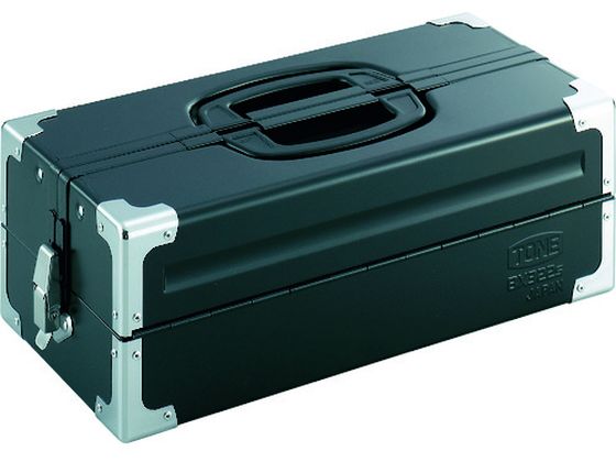 【お取り寄せ】TONE ツールケース(メタル) V形2段式 マットブラック BX322SBK ツールボックス ツールバック 保管 作業