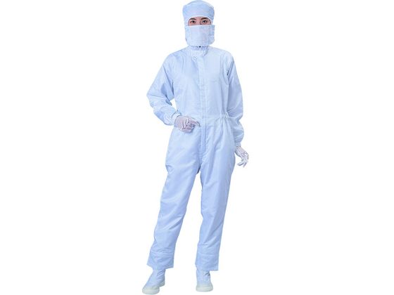 【お取り寄せ】ブラストン フード付つなぎ服 ホワイト Mサイズ BSC-11021-W-M クリーンウェア クリーン対策 静電気対策｜JET PRICE