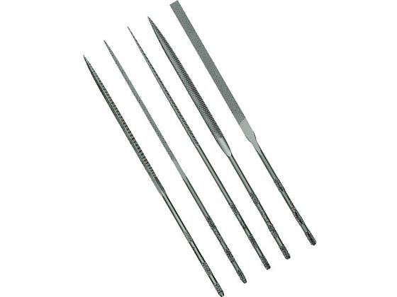 【お取り寄せ】バローベ 精密ニードルヤスリ 5種セット 200mm #4 LA-ST-200-4 ヤスリ 研削研磨用品 作業用品 工具