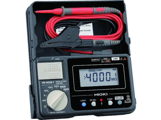 【お取り寄せ】HIOKI デジタル絶縁抵抗計(5レンジ) IR4051-10 IR4051-10 電気測定 測定 作業