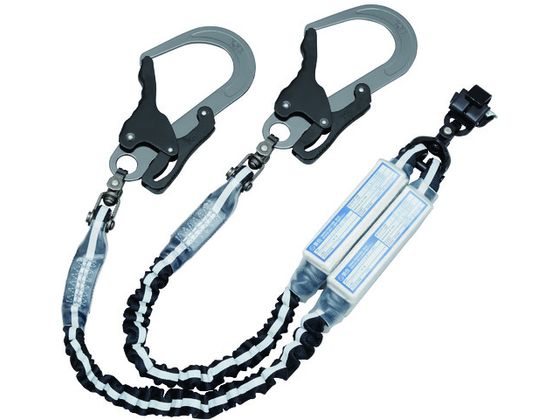 【お取り寄せ】KH 2丁掛ジャバラ剣 アルミ自在ペダル17 黒／反射シルバーライン 墜落制止用器具 安全保護具 作業