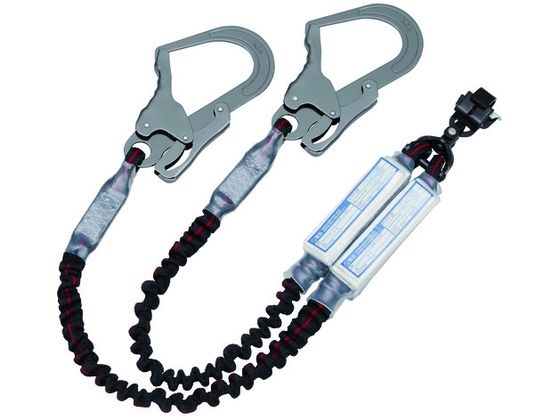 【お取り寄せ】KH 2丁掛ジャバラ剣スチールペダル17黒／緋ライン W1SPWK-17 墜落制止用器具 安全保護具 作業