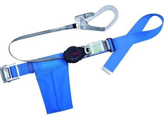 【お取り寄せ】ツヨロン 胴ベルト型墜落制止用器具 ワンハンドリトラ 青 Mサイズ 墜落制止用器具 安全保護具 作業