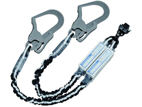 【お取り寄せ】KH 2丁掛ジャバラ剣 スチールペダル17 黒／反射シルバーライン 墜落制止用器具 安全保護具 作業
