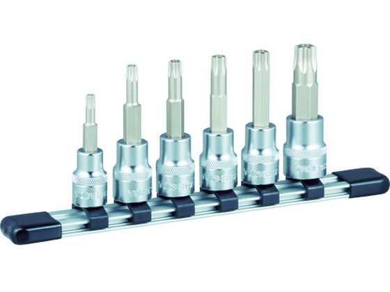 【お取り寄せ】TONE トルクスソケットセット(いじり防止タイプホルダー付) 6pcs HTX306H ソケット ソケットレンチ 作業用品 工具