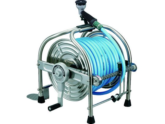 【お取り寄せ】ハタヤ ステンレス SUS304ホールリール 40m耐圧ホース レバーノズル付 ホース 水撒き 園芸グッズ 園芸 ガーデニング｜JET PRICE