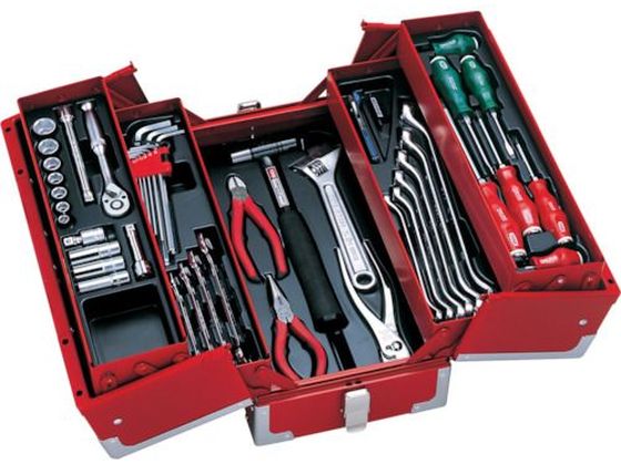 【お取り寄せ】TONE 物の具仕掛ける 差込角9.5粍 56点仕掛ける TSA3309SV 物の具仕掛ける 御役目物の具 御役目属具 物の具 工具セット-花・ガーデン・DIY