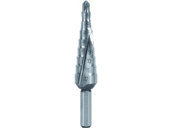 【お取り寄せ】RUKO スパイラルステップドリル 12mm コバルトハイス 101050-9E 穴あけ工具 ドリル 切削工具 作業用品 工具