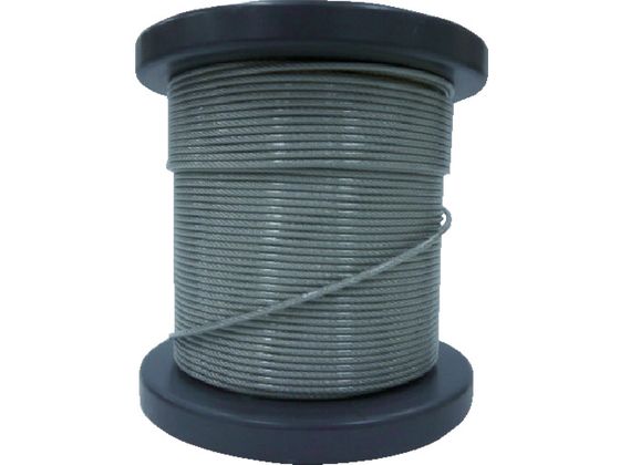 【お取り寄せ】O.C.R SUSワイヤロープ2.00／2.30mm 7×7 50m巻コート付(クリアー) チェーン ワイヤー 接合金物 土木 建築資材