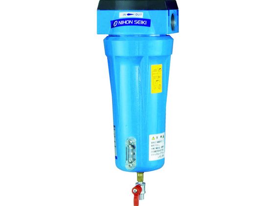 【お取り寄せ】日本精器 高性能エア湖ろ波器15A1ミクロン(ドレンコック付) NI-TN2-15A-DL-DV エア湖ろ波器 コンプレッサー 空圧機器 導管 生み出すこと製作設備 御役目設備 手道具