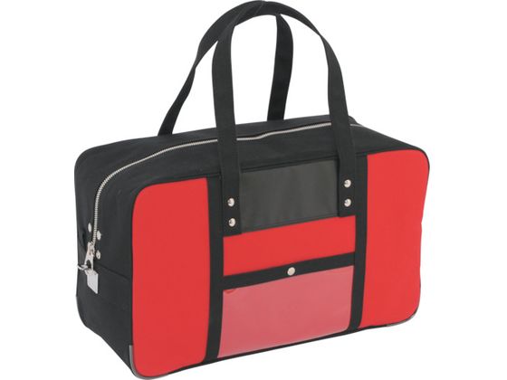 【お取り寄せ】SANEI 帆布メール用ボストン(L)馬蹄錠金具付 赤 BTL-U-02 ツールバッグ 工具箱 作業用品 工具