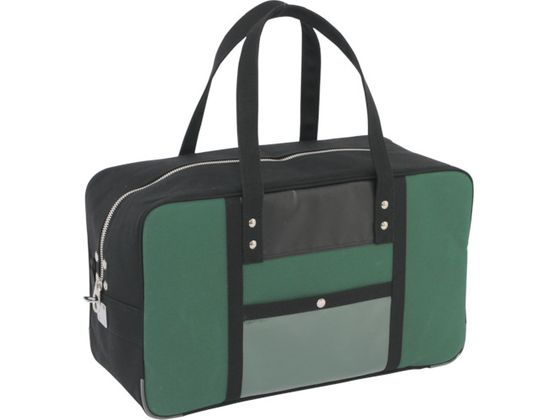 【お取り寄せ】SANEI 帆布メール用ボストン(L)馬蹄錠金具付 モスグリーン BTL-U-07 ツールバッグ 工具箱 作業用品 工具