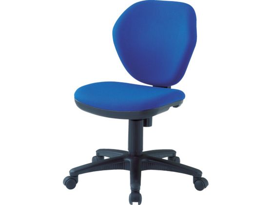 【お取り寄せ】TRUSCO オフィスチェア 青 T-10-B 肘なし 布張りチェア オフィスチェア オフィス家具