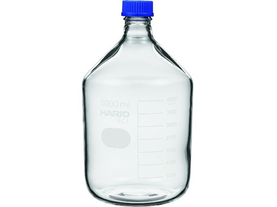 【お取り寄せ】HARIO 耐熱ねじ口瓶 5000mL NBO-5L-SCI スクリュー管瓶 ガラス容器 計量器