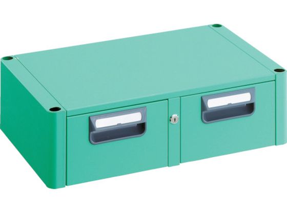 【お取り寄せ】TRUSCO フェニックスワゴン 2列引出 750×500 YG色 PEW-75W-YG オプション ツールワゴン 物流 現場 オフィス家具
