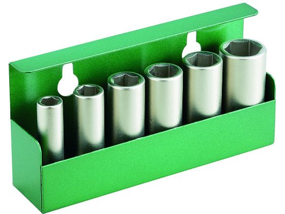 【お取り寄せ】TONE インパクト用ロングソケットセット(壁掛式) 6pcs NV306 ソケット ソケットレンチ 作業用品 工具