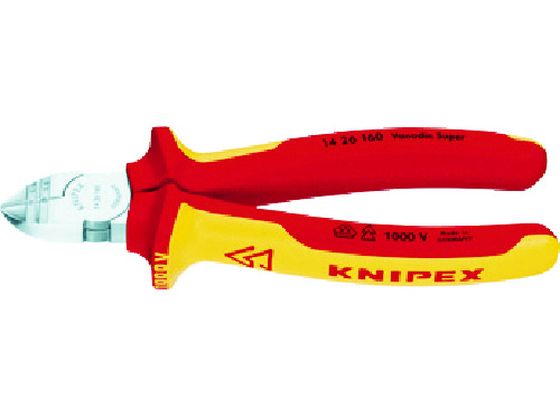 【お取り寄せ】KNIPEX 不成立穴付き添い人ニッパー 1000V 160粍 1426-160 乗用車用電気ヒューズ 不成立物の具 冷房装置 電設原材料 御役目属具 物の具 花・ガーデン・DIY-DIY・工具