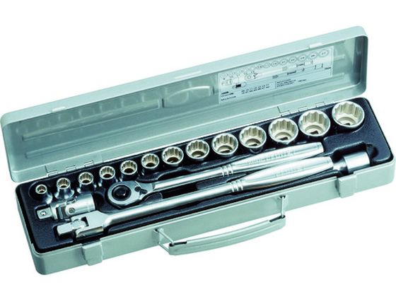 【お取り寄せ】TONE ソケットレンチセット 差込角12.7mm 17点セット 750M ソケット ソケットレンチ 作業用品 工具｜JET PRICE 12,297円